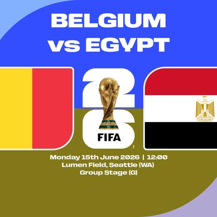 Belgium vs Egypt