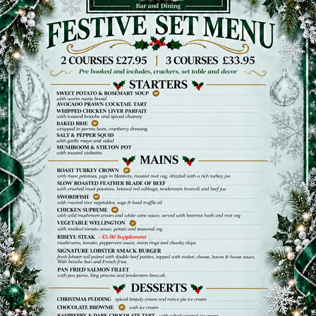 The Lobster Smack - Festive Set Menu