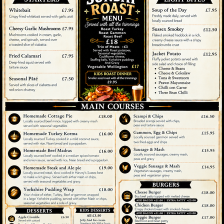 Sunday Menu