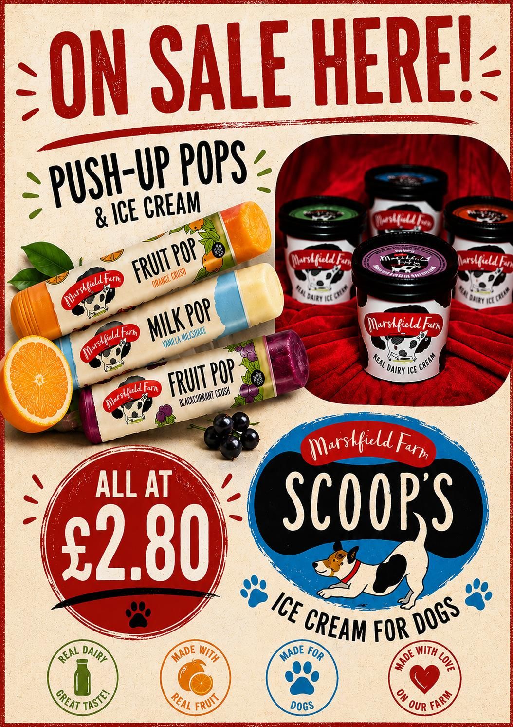 Enjoy a refreshing ice cream or push pop