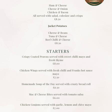 Lunch Menu