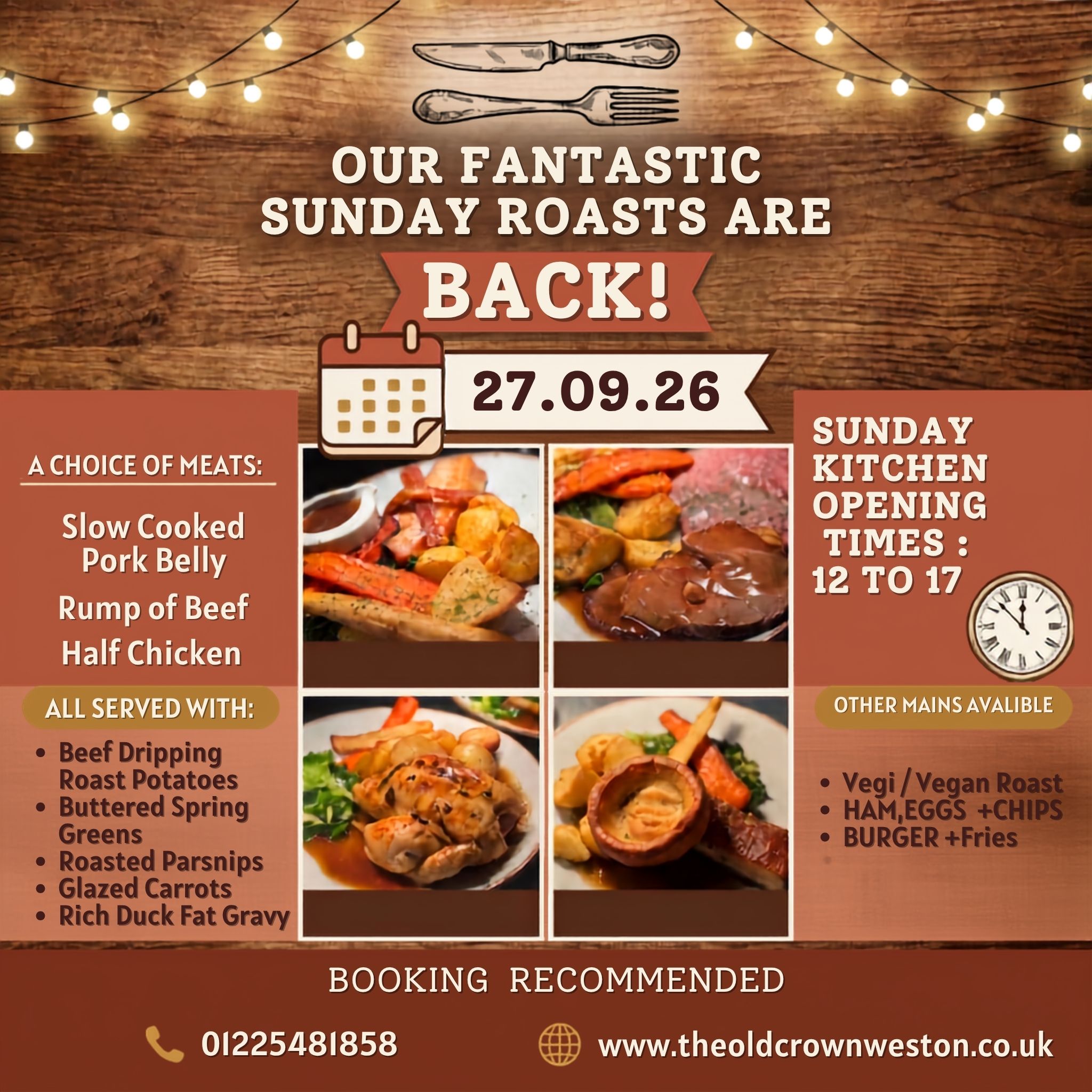 SUNDAY ROASTS ARE BACK