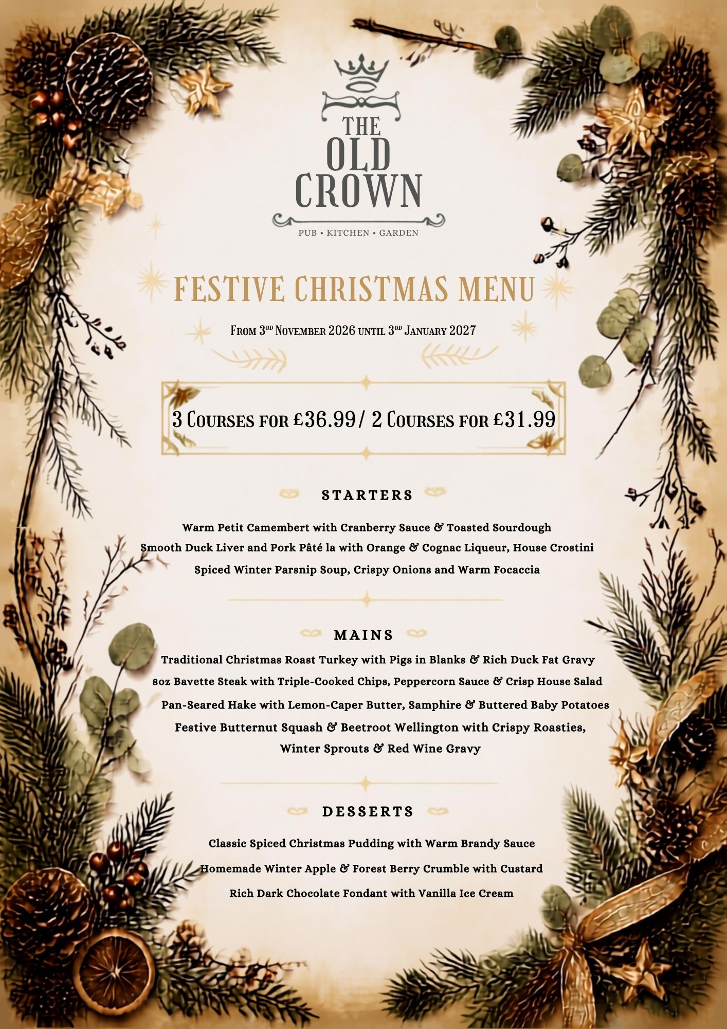 CHRISTMAS PARTY MENU