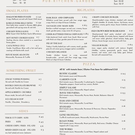 The Old Crown Food Menu Oct - March