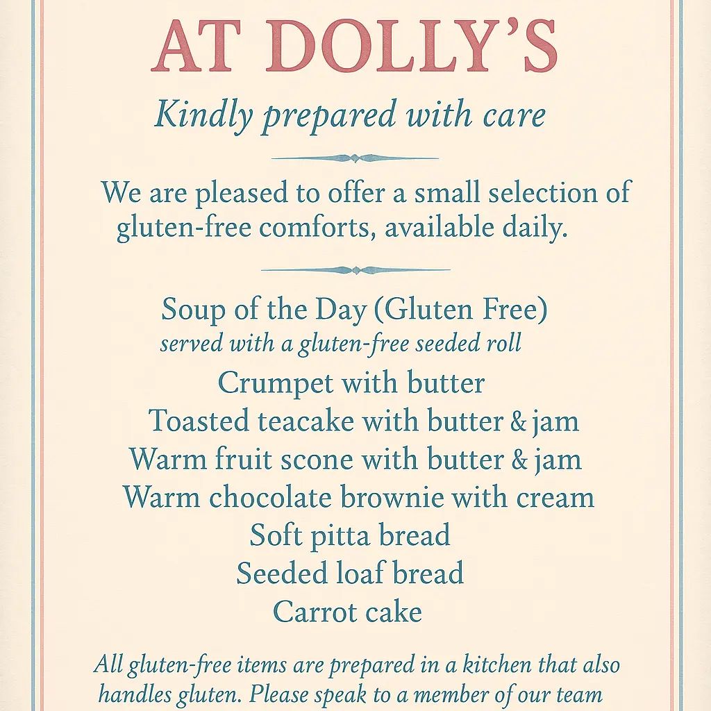 Gluten-free Options Dolly’s Vintage Tea Rooms