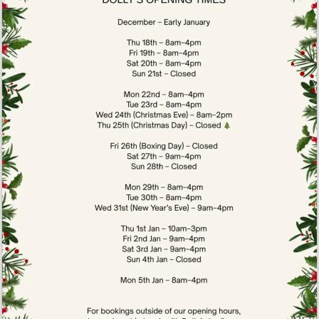 Dolly's Vintage Tea Rooms Christmas Hours