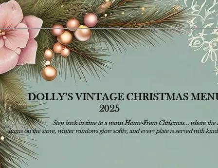 Dolly's Vintage Christmas Menu 2025
