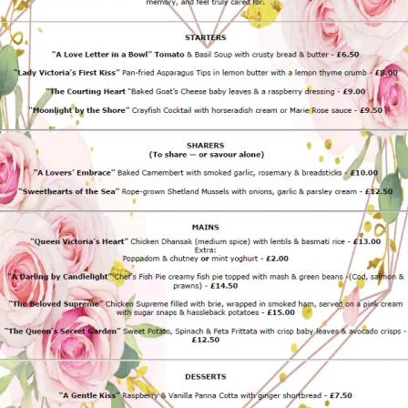 Dolly's Valentine's Menu