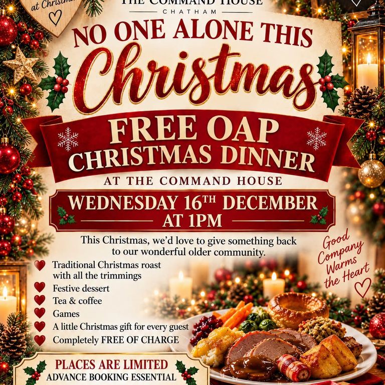 No One Alone This Christmas: Free OAP Christmas Dinner