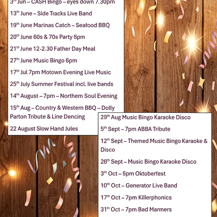 The Old Inn Entertainment Line Up