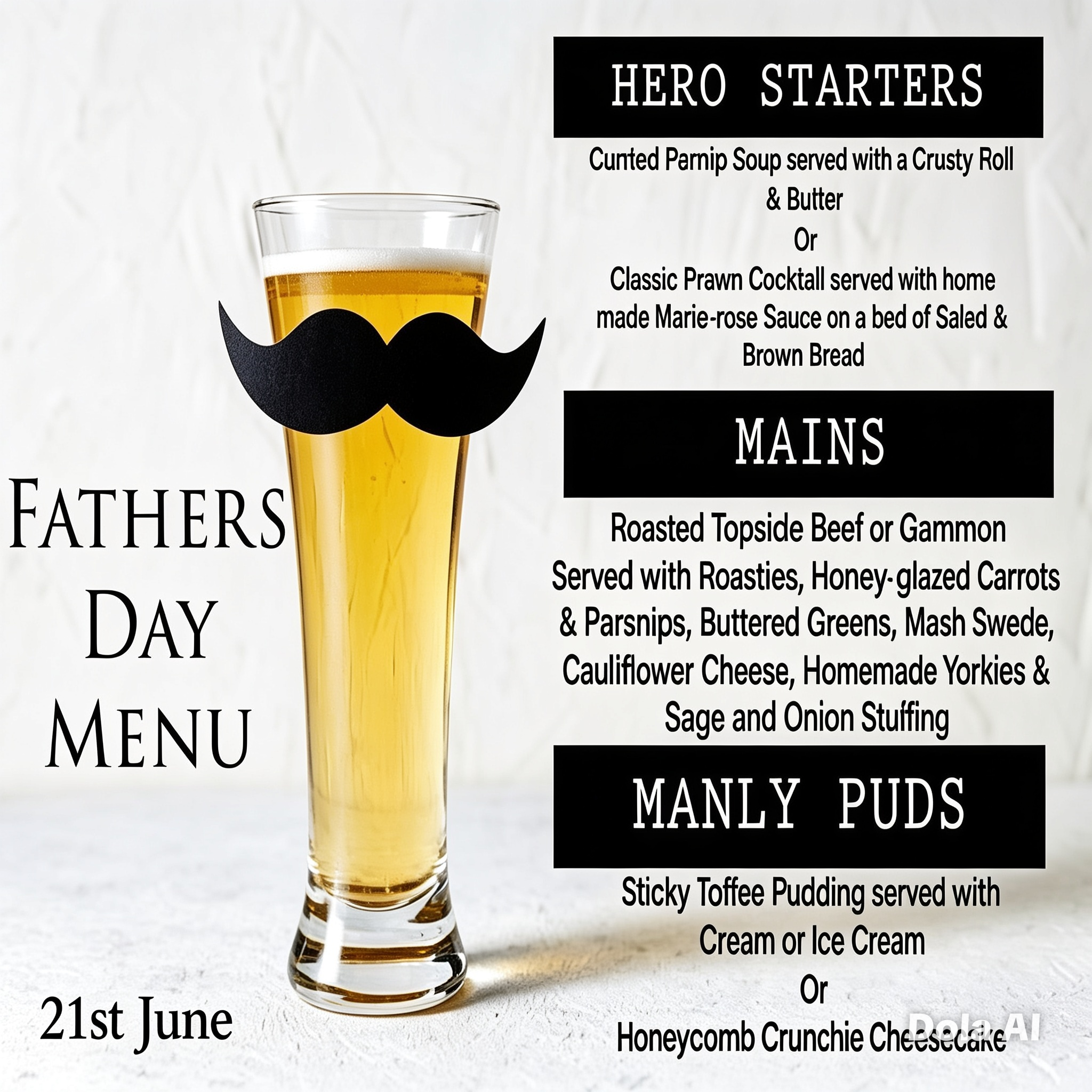 Fathers Day Menu