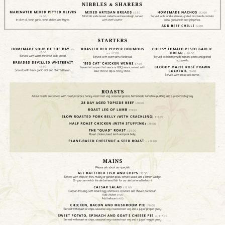 Sunday Menu