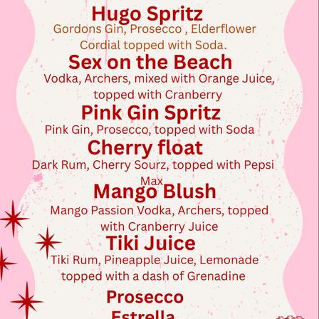 Bottomless Brunch Drinks Menu
