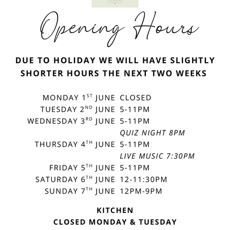Holiday Hours