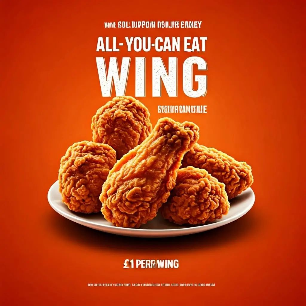 How Many You can Eat?! £1 wings !