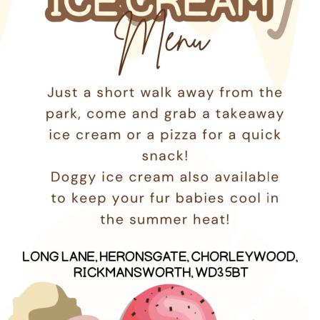 Perfect pit stop on your way to the park!