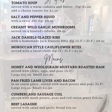 Starters & Mains